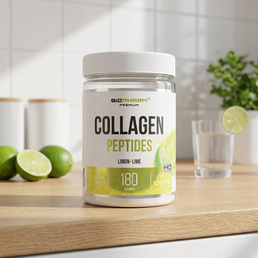 Коллаген пептидный BioPharm Collagen Peptides Лимон-Лайм, 180 г (30 порций)
