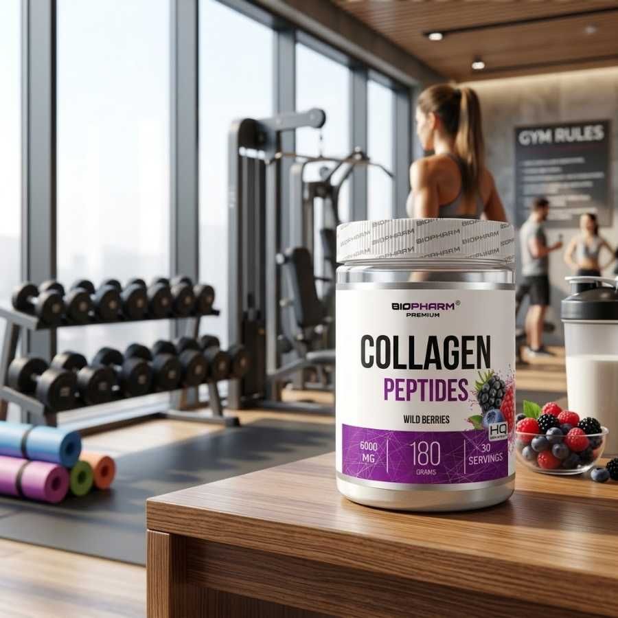 Коллаген пептиды BIOPHARM Premium Collagen Peptides Лесные ягоды, 180 г