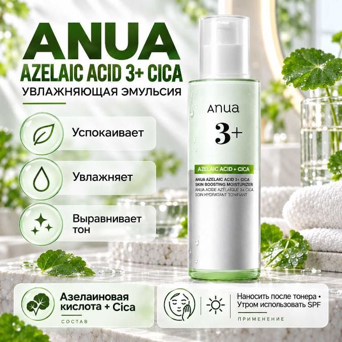 Azelaic Acid 10+Hyaluron Эмульсия с азелаиновой кислотой 100мл, Anua