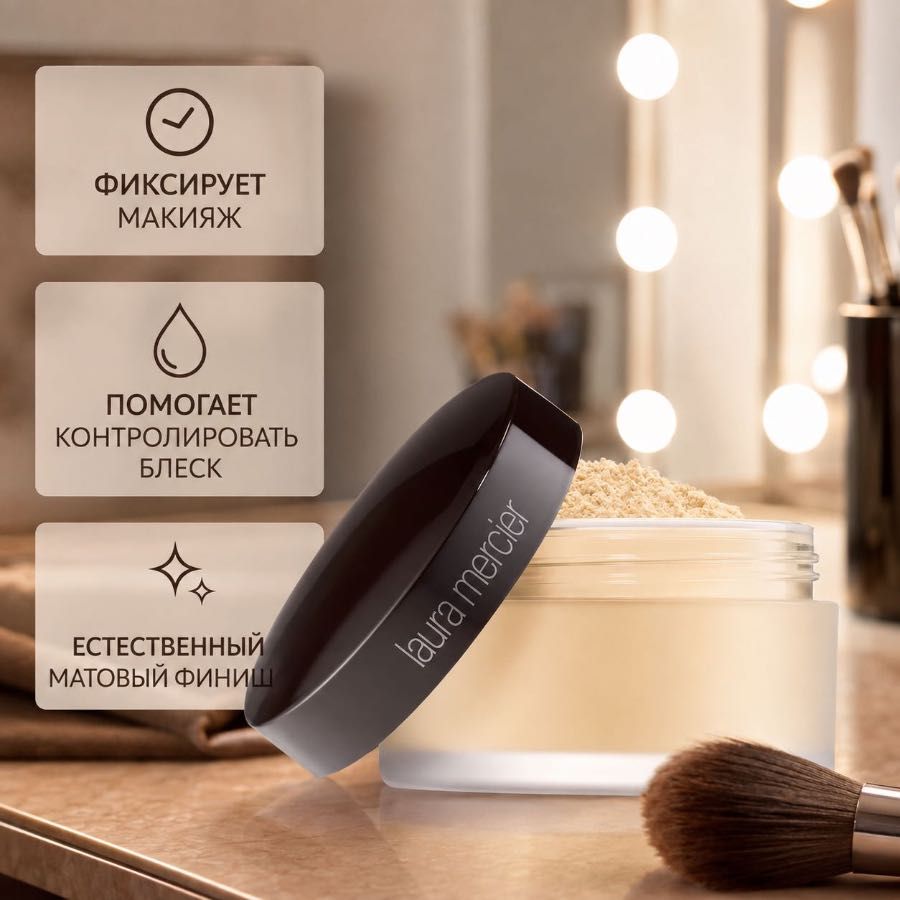 Фиксирующая рассыпчатая пудра Laura Mercier Translucent Loose Setting Powder, полупрозрачная, 29 г